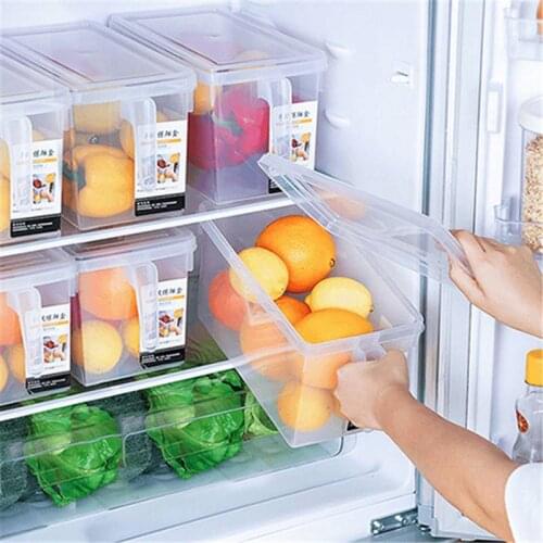 Fridge Box Holder Home Organiser Storage Containers Food Cupboard Kitchen Clear