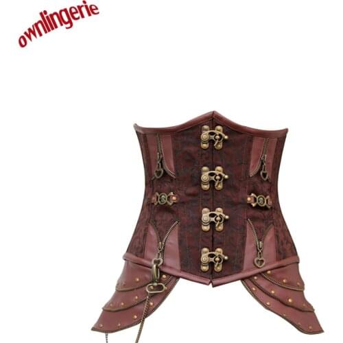 Waist Corsets cincher brocaded girdle Shapewear slimming body shaper retro steampunk fitness corset sheath shoes lace up back