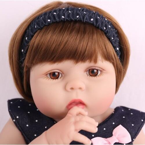 55cm Full Silicone Reborn Baby Doll Toys Vinyl Newborn collectible doll Bathe 22inch modeling lifelike Birthday Gift bonecas