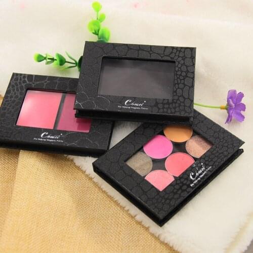 Magnetic Eyeshadow Palette Pink Leopard Crocodile Private Label Black Blank Pattern Professional Naked Makeup Stroage