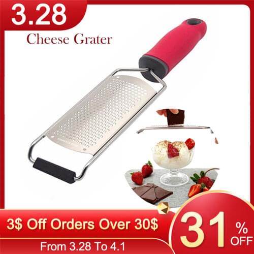 Multifunctional Cheese Grater Stainless Steel Garlic Ginger Lemon Grating Zester Cheese fruit Grater Utensil Wide Plate
