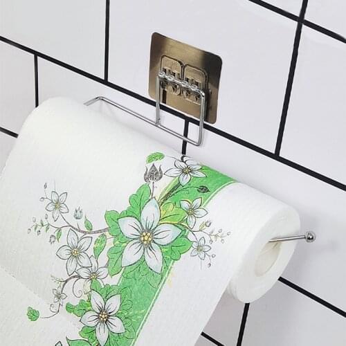 Kitchen Toilet Paper Holder Tissue Holder Hanging Bathroom Toilet Paper Holder Roll Paper Holder Towel Rack Stand Storage Rack