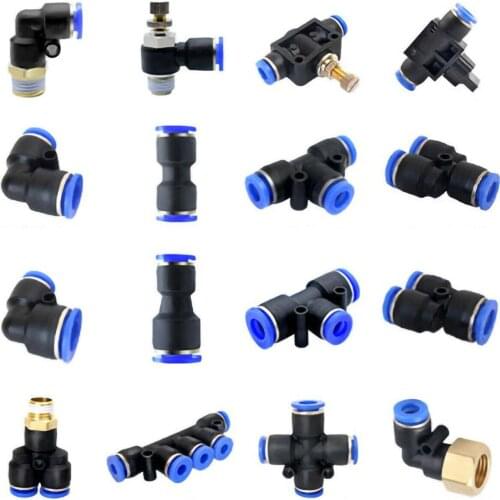 1Pcs Pneumatic Fittings Quick Connectors Air Water Hose Tube Quick Release Joiner Push In Couplings Accessories
