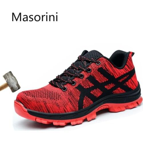 Work Shoes Men Indestructible Steel Toe Boots Safety Shoes Men Sneakers Breathable Non-slip Mens Safety Shoes Chaussure Securite