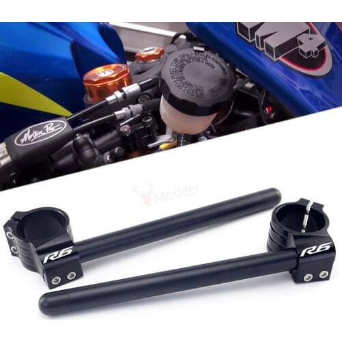 For YAMAHA YZFR6 YZFR6S YZ R6 R6S Handlebar Racing Adjustable CNC 43/50 mm Clip On Ons Fork Handlebars Handle Bar Cafe Racer
