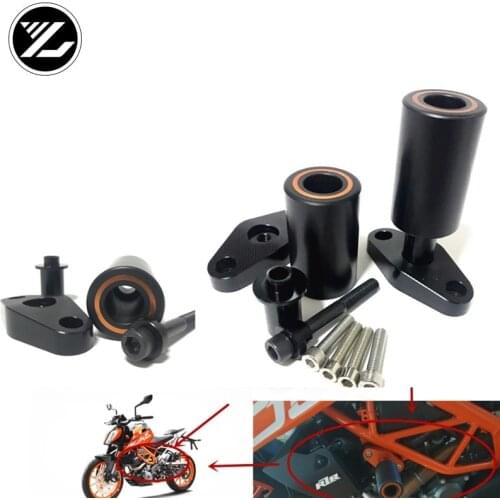 For KTM DUKE modification 200/125/390 2012-2018year Frame Sliders anti-fall protection rod anti-drop plastic body anti-drop ball