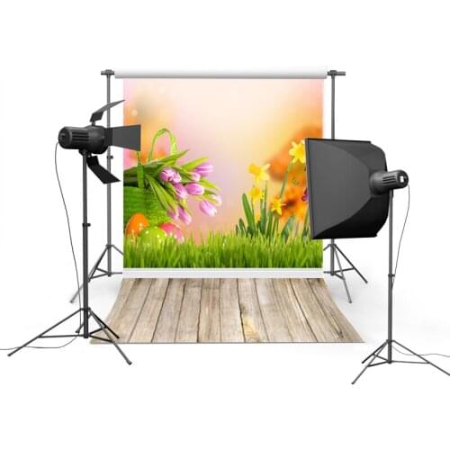 Tulips Easter photography backgrounds polyester baby girls photo backdrops of photographic studio accessories photophone GE-060