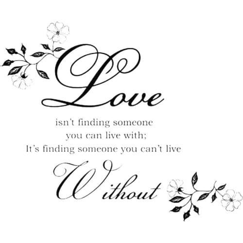 Wall Art Sticker Love Isn't Finding Quote Vinyl Wall Art Sticker Decal Mural Decor Mural Removable DK-65