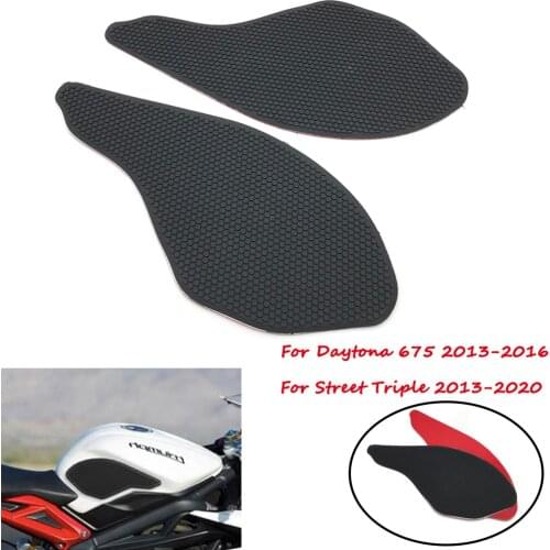 Motor Gas Tank Side Grip Traction Knee Protector Sticker Anti Slip Pad For Triumph Daytona 675 2013-2016 Street Triple 2013-2020
