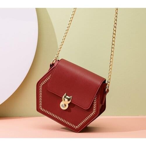 Wonderlife bags women 2021 new fashion web celebrity geometric all-match chain diamond shaped one-shoulder cross-body bag