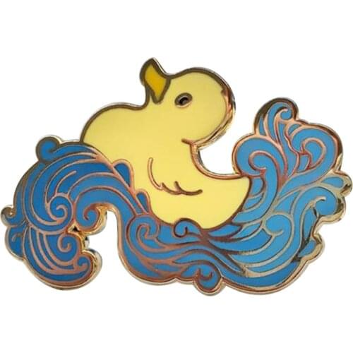 Yellow duck hard enamel pin