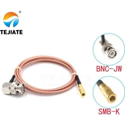 1PCS TEJIATE Adapter Cable BNC To SMB Type BNCJW Convert SMBK 8-90CM 1M 1.5M 2M Length Connector RG316 Wire