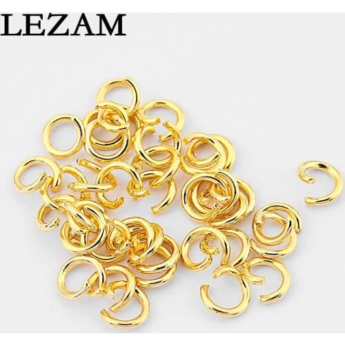 100pcs Jewelry Findings Gold Tone Diy Open Single Loops Jump Rings & Split Ring For Necklace Bracelet Connector Jewelry Making