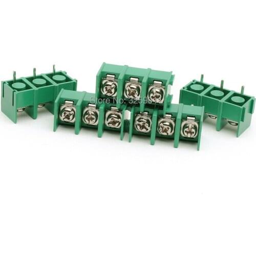 20PCS 3Pin Screw Terminal Block Connector 300V 20A 8.5mm KF8500-8.5-3P Green Copper 22-12 AWG