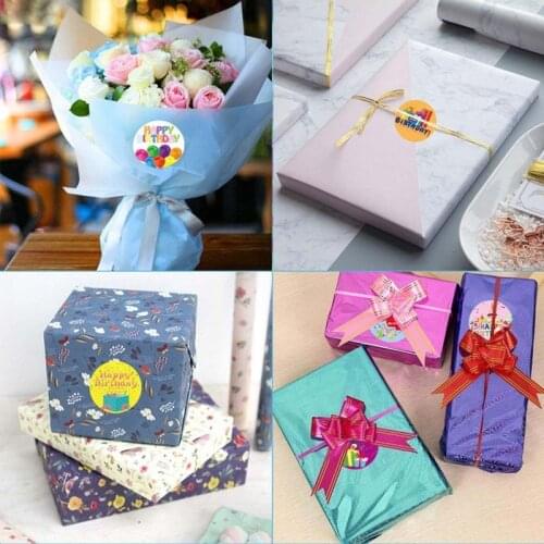 500Pcs/Roll Kids Children Baby Happy Birthday Round Sticker Labels for Scrapbook GXMB