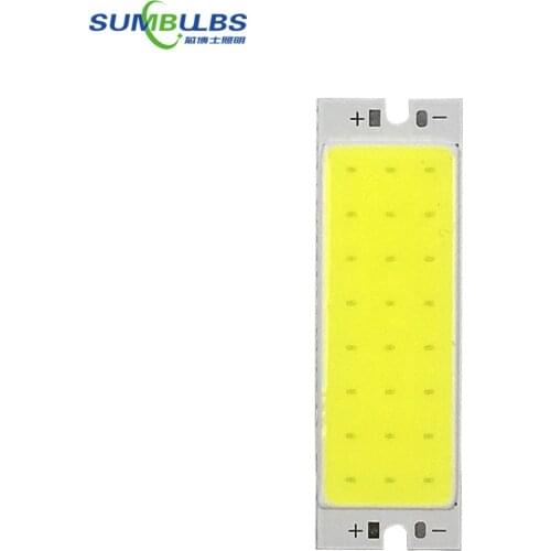 62x20mm Rectangle COB LED Light Bulb 5W 12V COB Chip 6500K Cool White Lighting Source for Auto Car House Decor Lamps DIY 62mm