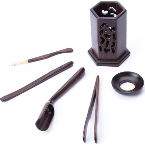 Kung Fu Tea Ceremony Accessories Six-piece set Tea tong Teaspoon Strainers Scoop Tea Clip Tea Tool water pots & kettles E007