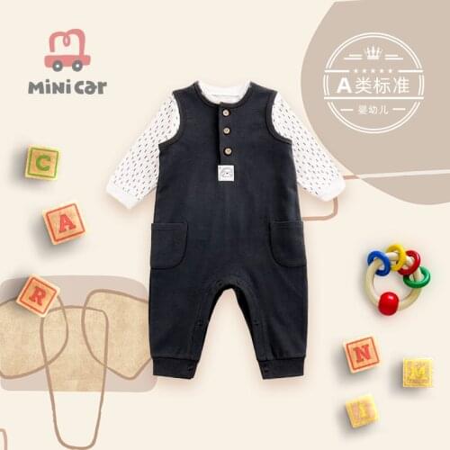 Baby two piece suit boy baby spring and autumn cotton long sleeve outwear T-shirt open-end one piece pants