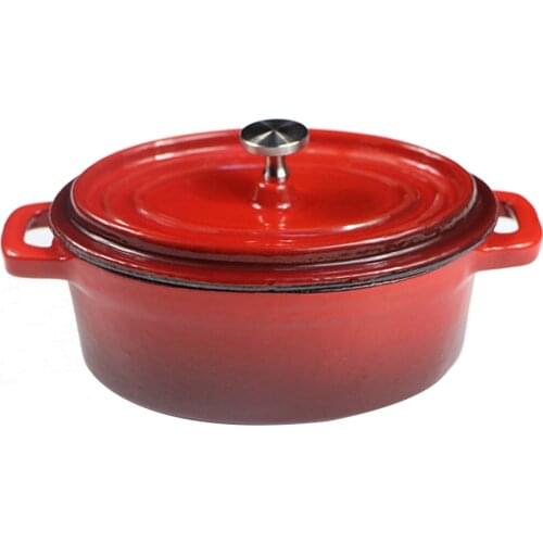 Porcelain Enameled Soup Pot Saucepot Kitchen Milk Pot Noodles Boiler Large Capacity Iron Bowl Stock Pan with Handle Cooking Tool
