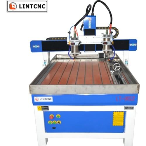 2.2kw/3.0kw Mini CNC Router 6090 6012 9012 9015 4 Axis Desktop CNC Milling Machine Wood Metal aluminum Cutter engraving