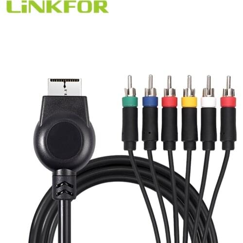 LiNKFOR 1.8m YPBPR Cable High Resolution HDTV Component RCA Cable AV Audio Video Cable AV Cable cord For PS1/2/3 Gaming Console