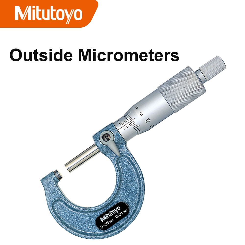 103-137 103-129 0-25mm 103-138/130 25-50mm 103-139-10 50-75mm Mitutoyo Outside Micrometer Measure Cnc Tool 0.01mm/0.001mm