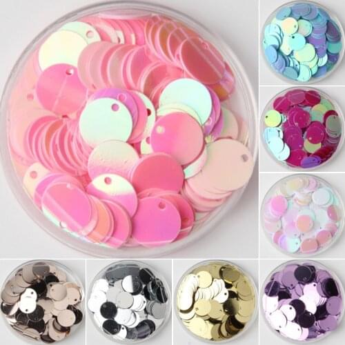 20mm PVC Flat Round Loose Sequins with 1 Side Hole Paillettes Sewing Wedding Craft Accessories DIY Pendant Sequin Trim 160pcs