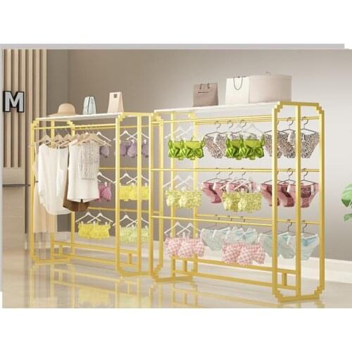 Store underwear shelf display shelf floor bra shelf hang high and low water table to store things