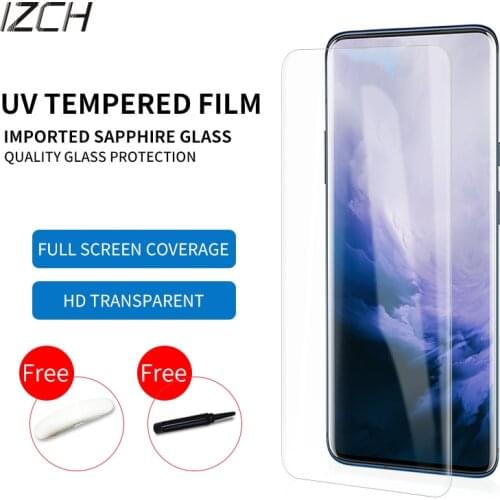 UV full glue full coverage for 1+ 7 1+ 7pro New Nano Liquid tempered glass screen protector film for Oneplus 7 Oneplus 7pro