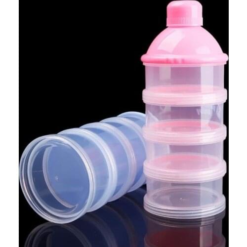 Baby Food Storage Portable Baby Infant Feeding Milk Powder & Food Bottle Container 3 Cells Grid Practical Box Feeding