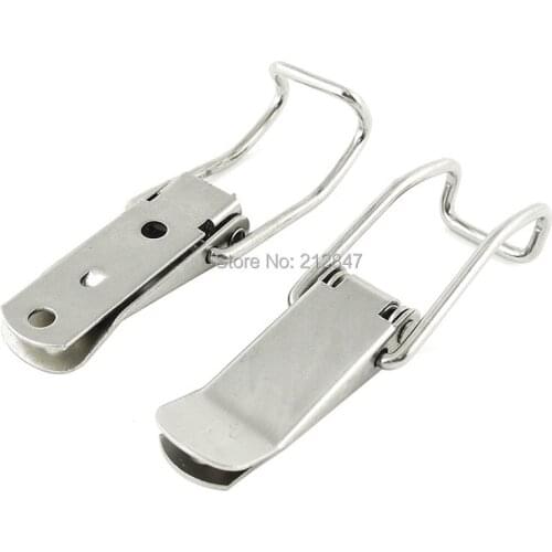 2 Set Metal Hardware Boxes Spring Loaded Toggle Latch Hasp
