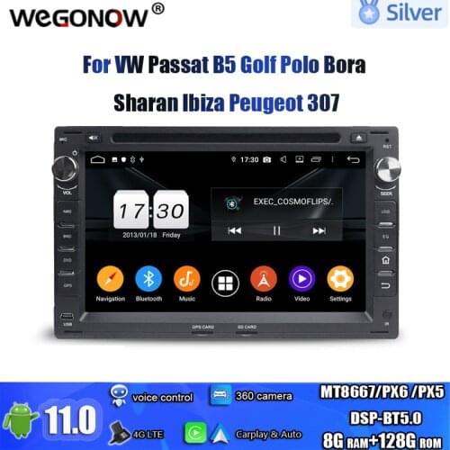 PX6 Android 10.0 64G ROM 8 Core for Car DVD Player GPS RDS Radio wifi For VW Passat B5 Golf Polo Bora Sharan Ibiza Peugeot 307