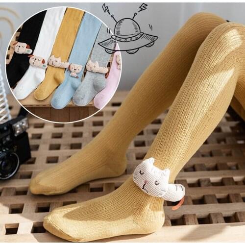Cute Animal Newborn Baby Spring and Summer Tight Pantyhose Cotton Knitting Girls Boys Soft Cotton Pants Tights