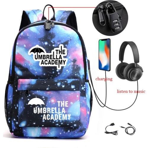 The Umbrella Academy School Bag For Teenage Boy Girl Cartoon Backpack For Teenager Students Mochila infantil To School With Lock