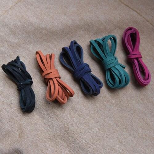 SICODA DIY leather cowhide rope braided rope threading string multi-functional leather string strips