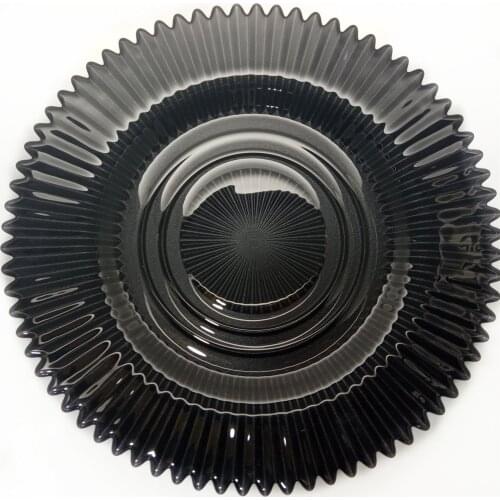 Hot Sale Glass Beautiful Design Charger Plate For Wedding Banquet Party Event Decoration Black fancy Dinner Plates