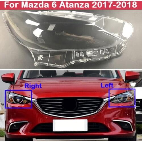 Car Headlight Glass Cover Head Light Lens Automobile Headlamp Covers Styling For Mazda 6 Atanza 2017-2018