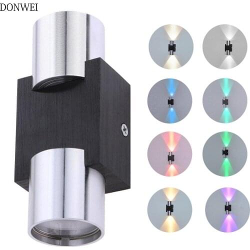 6w LED Wall Light Modern Wall Sconce Lamp AC85-265V Wall Mounted Aluminum Lighting Fixture for Indoor KTV Bar Home Decoration