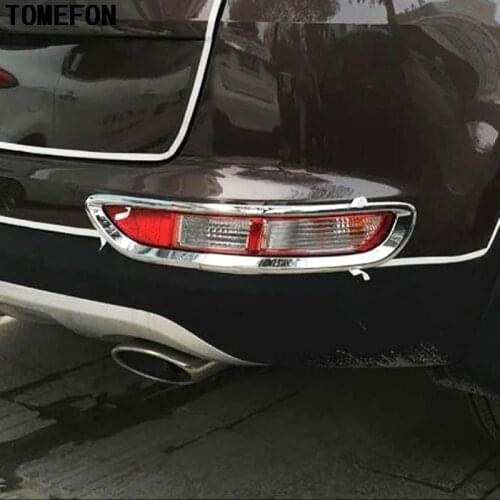 TOMEFON For Kia Sportage QL 2017 2018 ABS Chrome Rear Bumper Reflector Fog Light Lamp Cover Trim Foglight Car Exterior Styling