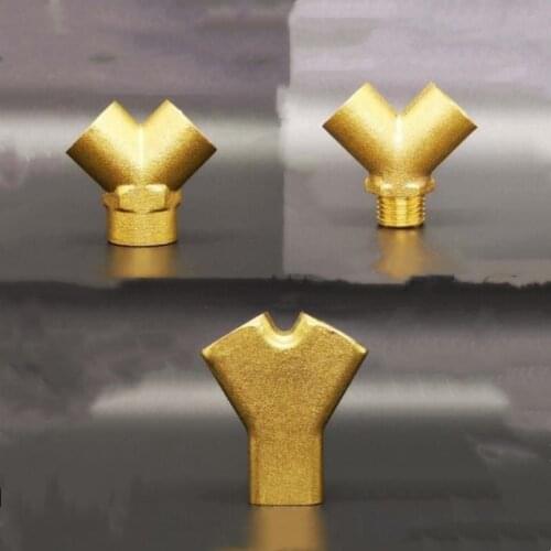 1/4" 3/8" BSP Female Male Thread Y Type 3 Way Brass Pipe Fitting Coupler Connector Adapter