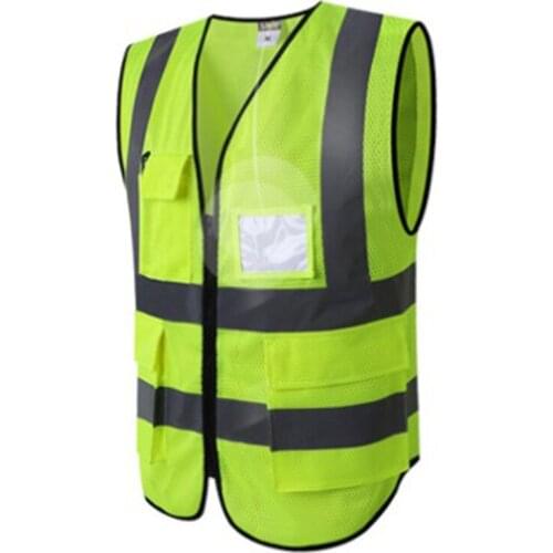 1x Reflective Vest Fluorescent Safety Warning Carpenter Work Protection Outwear