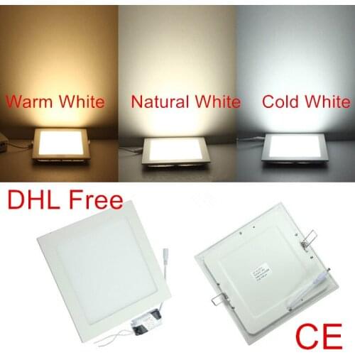 10pcs/Lot 6W/9W12/15W/25W Led Ceiling Light, Recessed Led down Light, AC85-265V Led Square Panel Light indoor lighting