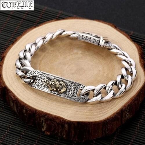100% 925 Silver Good Luck Bracelet 925 Sterling Fengshui Wealth Pixiu Bracelet Piyao Bracelet Man Jewelry Gift