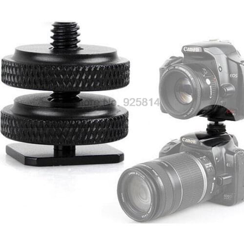 1000pcs/lot 1/4 inch Tripod Mount Screw with Double Layer to Flash Hot Shoe Adapter Holder Mount Photo Studio Accessories