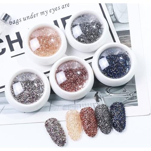 1440pcs Zircon Rhinestones For Nails Decorations Crystal Mini Zircon Caviar Gold Beads Stones Nail Art Alloy Accessories