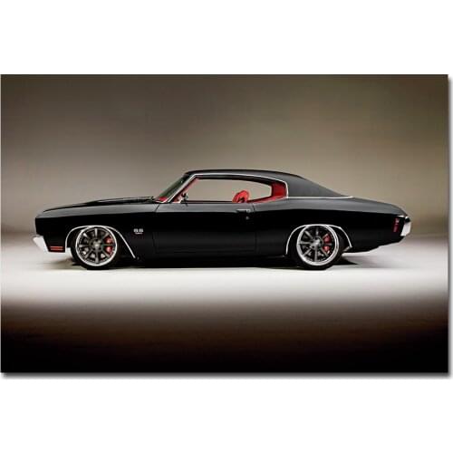 1970 Chevelle SS Muscle Car Poster Canvas Cloth Fabric Print Painting for Home Decor Wall Art Picture