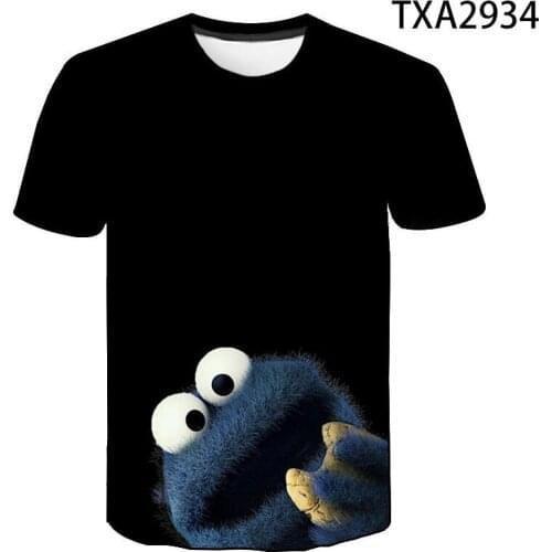 2020 Summer Cookie Monster Party Casual 3D T shirt Men Women Children Fashion Streetwear Boy Girl Kids Printed T-shirts Tops Tee