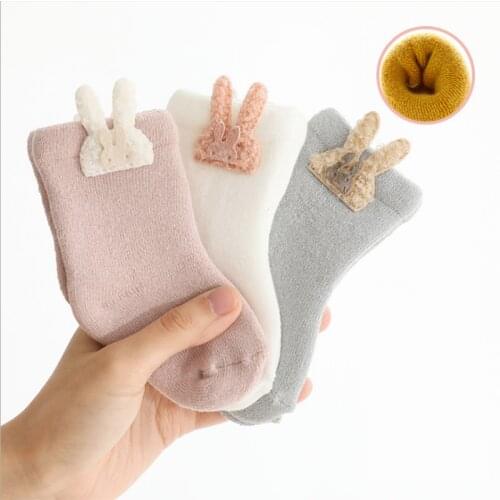 3pairs/lots new Baby Toddler Cotton Socks thick baby socks autumn and winter warm baby foot socks Short Newborn Socks