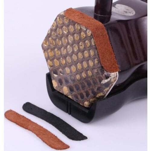 3 Pcs Erhu Corner Piece Erhu Cow PU Leather Protectors Wear-proofing Wrap Angle Patch Accessories DIY