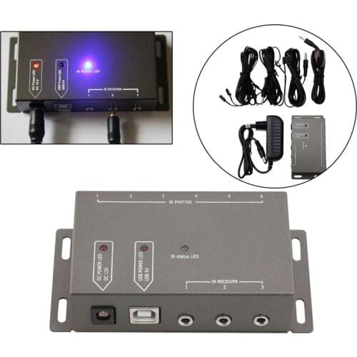 6 Emitters 1 Receiver Hidden IR Repeater Infrared Remote Extender System Kit US Spare Parts